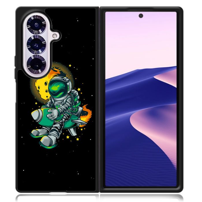 Astraunaut Black Samsung Galaxy Z Fold 7 Case OV10638