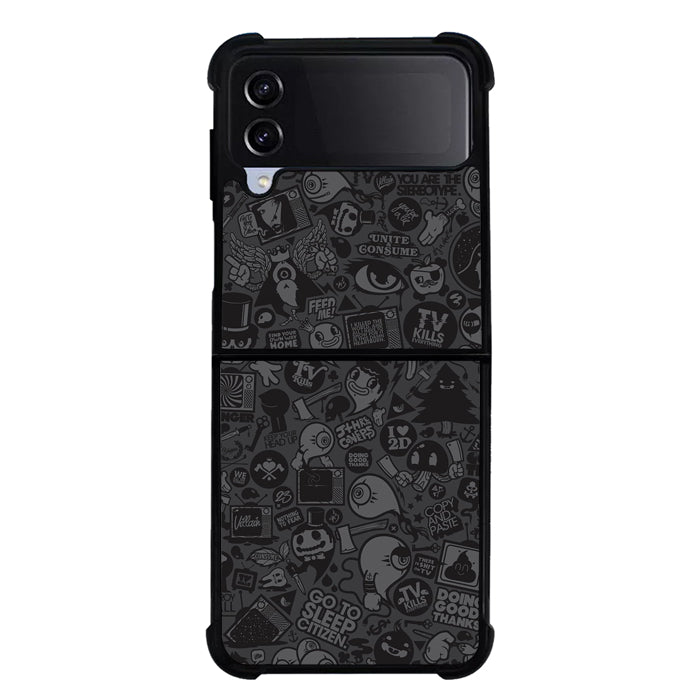 Creative abstract FLX0454 Samsung Galaxy Z Flip 5 , Z Flip 4 , Z Flip 3 , Z Fold 5 , Z Fold 4 , Z Fold 3 5G Case