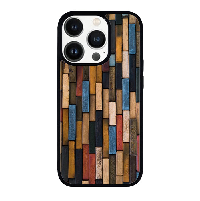 colorful wooden FLX0486 iPhone 14 Pro Max | iPhone 14 Pro | iPhone 14 Plus | iPhone 14 Case