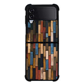 colorful wooden FLX0486 Samsung Galaxy Z Flip 5 , Z Flip 4 , Z Flip 3 , Z Fold 5 , Z Fold 4 , Z Fold 3 5G Case
