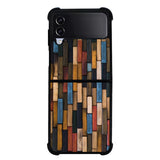 colorful wooden FLX0486 Samsung Galaxy Z Flip 5 , Z Flip 4 , Z Flip 3 , Z Fold 5 , Z Fold 4 , Z Fold 3 5G Case