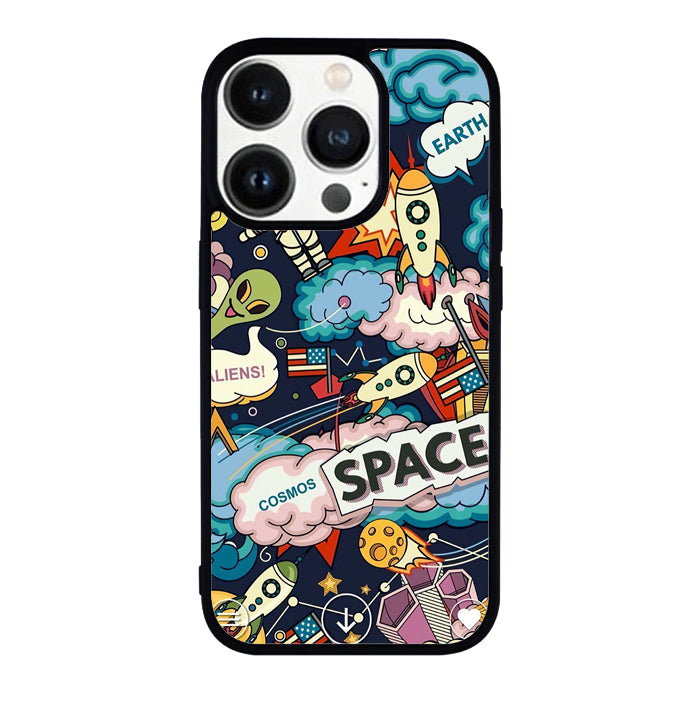 Doodle Aliens FLX0487 iPhone 14 Pro Max | iPhone 14 Pro | iPhone 14 Plus | iPhone 14 Case
