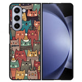 Cute Cat FLZ0469 Samsung Galaxy Z Flip 5 , Z Flip 4 , Z Flip 3 , Z Fold 5 , Z Fold 4 , Z Fold 3 5G Case