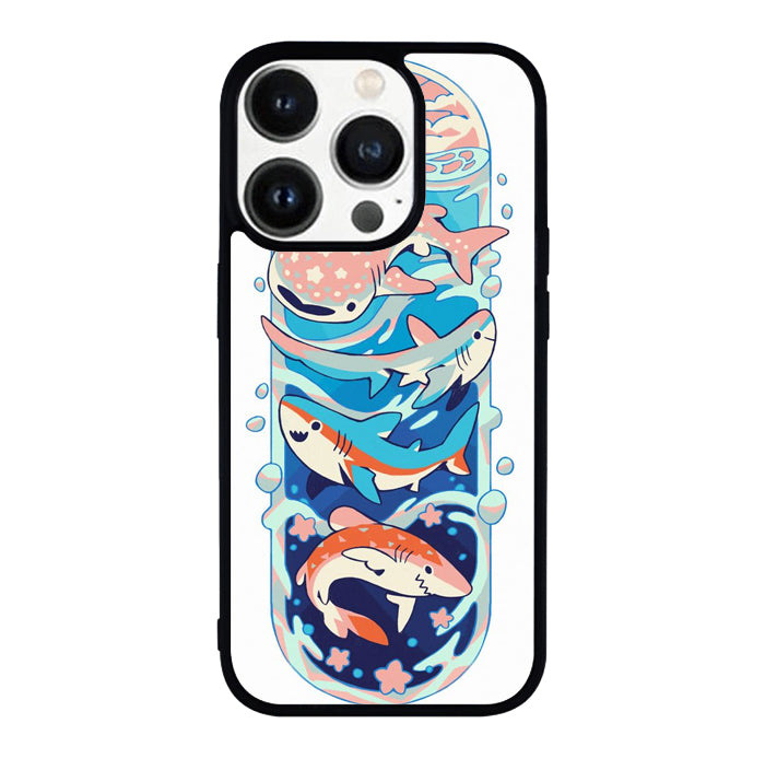 Cute Shark FLZ0475 iPhone 14 Pro Max | iPhone 14 Pro | iPhone 14 Plus | iPhone 14 Case