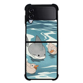 Cute Shark FLZ0476 Samsung Galaxy Z Flip 5 , Z Flip 4 , Z Flip 3 , Z Fold 5 , Z Fold 4 , Z Fold 3 5G Case