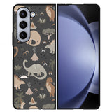 Cute Dino FLZ0477 Samsung Galaxy Z Flip 5 , Z Flip 4 , Z Flip 3 , Z Fold 5 , Z Fold 4 , Z Fold 3 5G Case