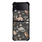 Cute Dino FLZ0477 Samsung Galaxy Z Flip 5 , Z Flip 4 , Z Flip 3 , Z Fold 5 , Z Fold 4 , Z Fold 3 5G Case