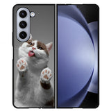 Cute Cat FLZ0480 Samsung Galaxy Z Flip 5 , Z Flip 4 , Z Flip 3 , Z Fold 5 , Z Fold 4 , Z Fold 3 5G Case