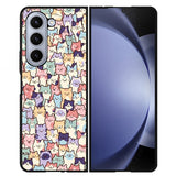 Cute Cat FLZ0555 Samsung Galaxy Z Flip 5 , Z Flip 4 , Z Flip 3 , Z Fold 5 , Z Fold 4 , Z Fold 3 5G Case