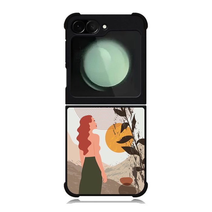 Woman and Palm Tropical FZ0265 Samsung Galaxy Z Flip 6 2024 5G Case