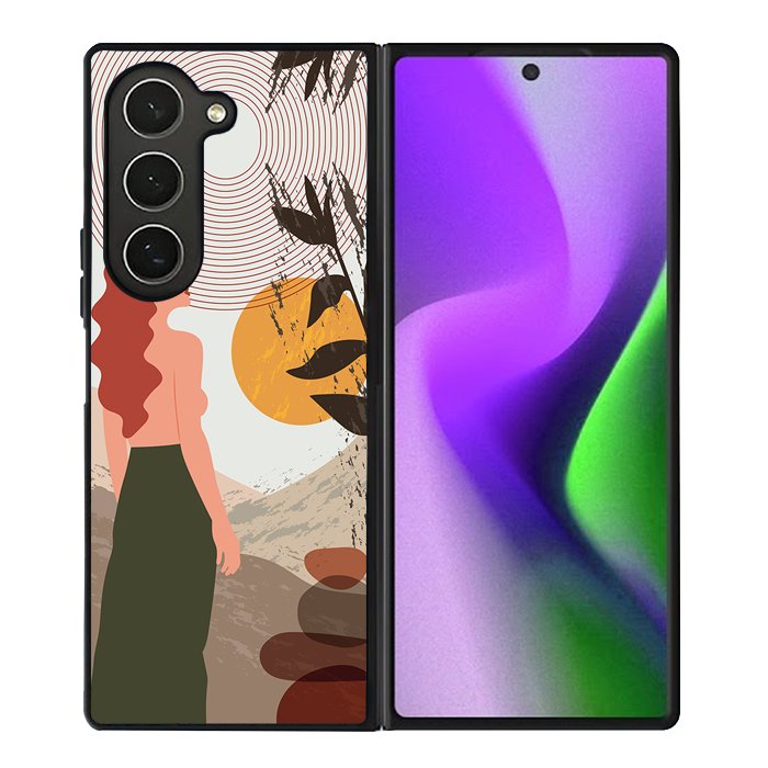 Woman and Palm Tropical FZ0265 Samsung Galaxy Z Fold 6 2024 5G Case