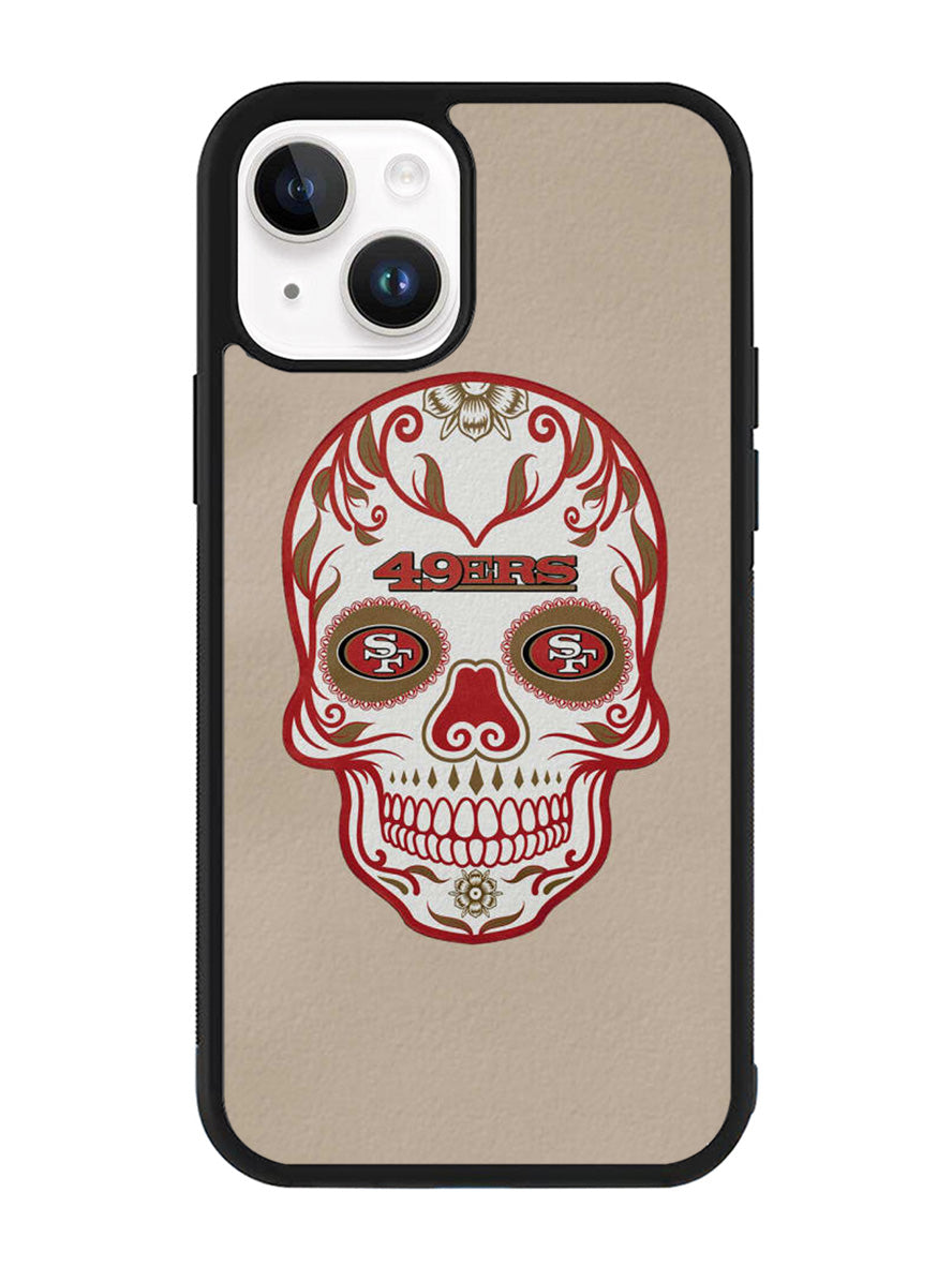 San Francisco 49ers Skull iPhone 15 Plus Case OV2629
