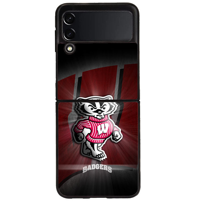 wisconsin badger logo Samsung Galaxy Z Flip 4 5G 2022 Case