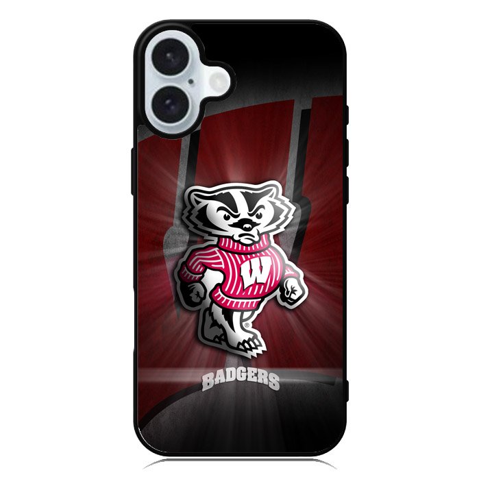 wisconsin badger logo iPhone 16 Plus Case