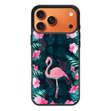 Flamingo And Flowers iPhone 17 Pro Case