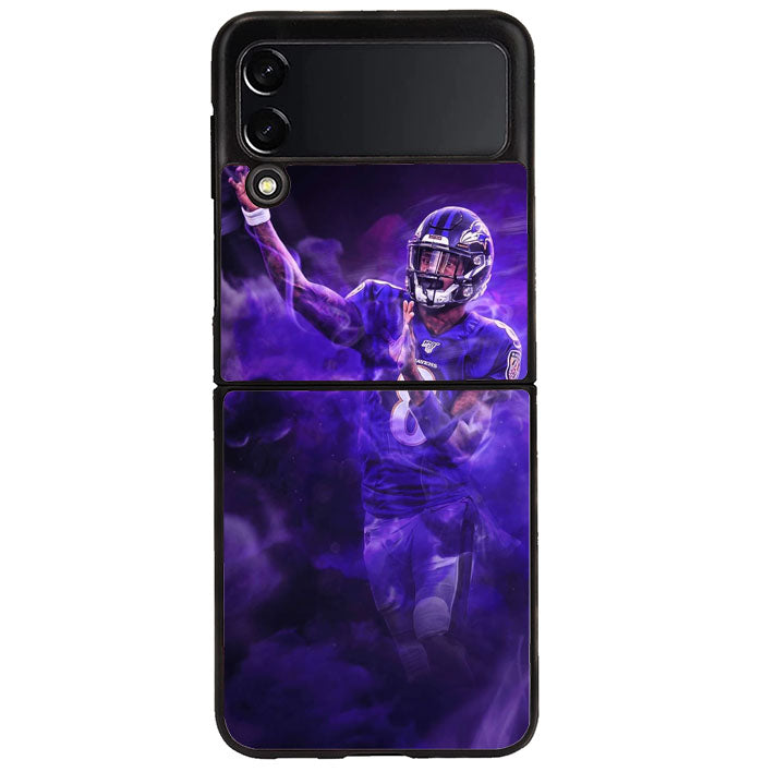 Lamar Jackson Smoke Samsung Galaxy Z Flip 4 5G 2022 Case