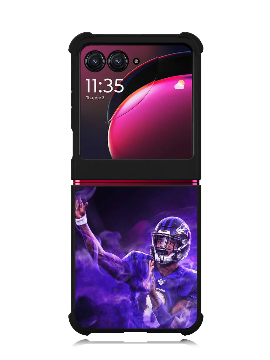 Lamar Jackson Smoke Motorola Moto Razr Plus 2023 , Moto Razr+ 2023 Case