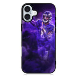 Lamar Jackson Smoke iPhone 16 Plus Case