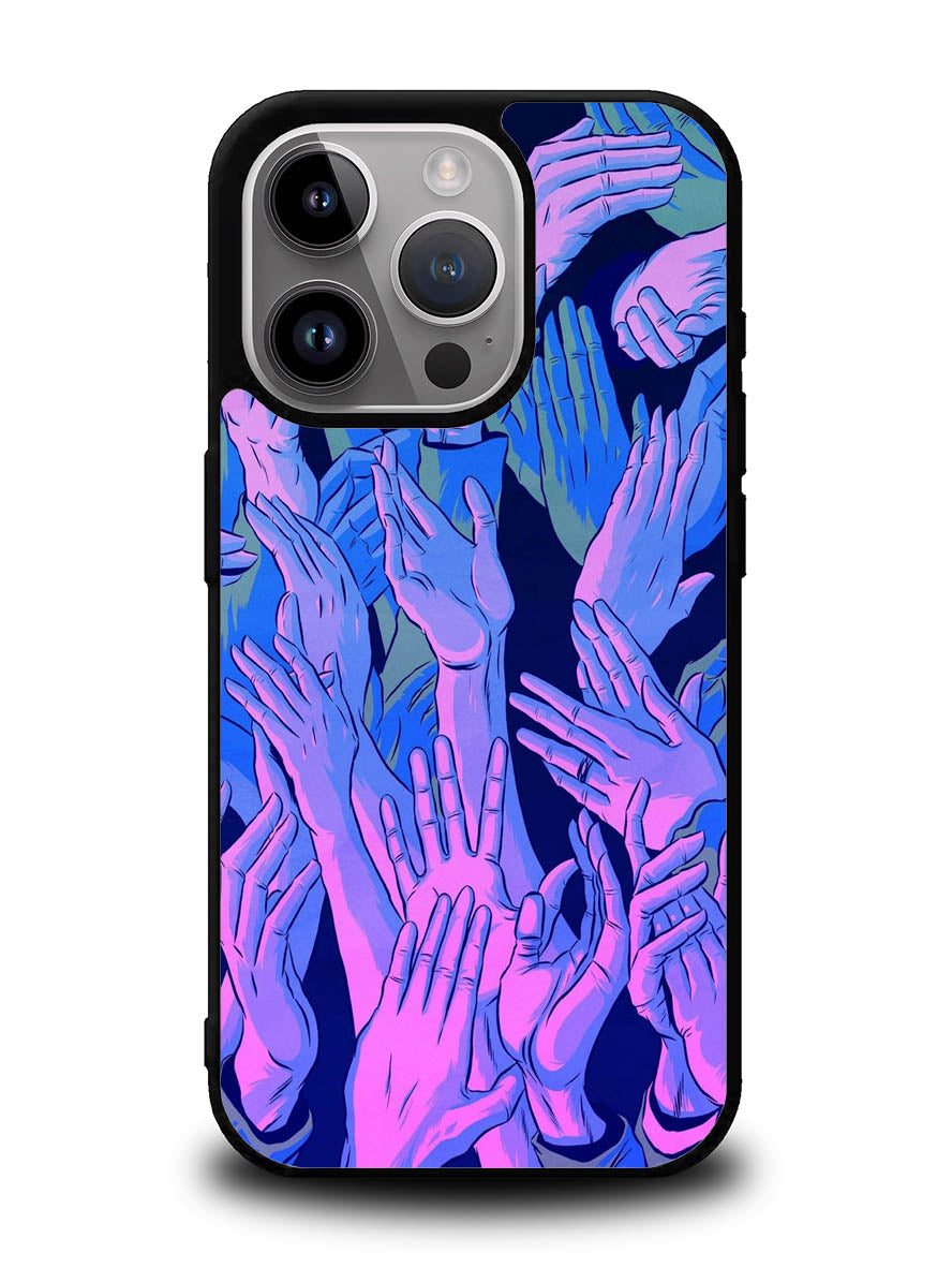 Vaporwave Wallpaper Hands iPhone 15 Pro Case OV7748