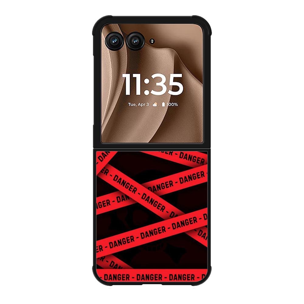 Red Danger Tape Motorola Moto RAZR Plus 2025 Case OV9533