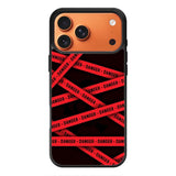Red Danger Tape iPhone 17 Pro Max Case QC9533