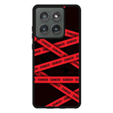 Red Danger Tape Motorola Moto Edge 2025 Case QC9533