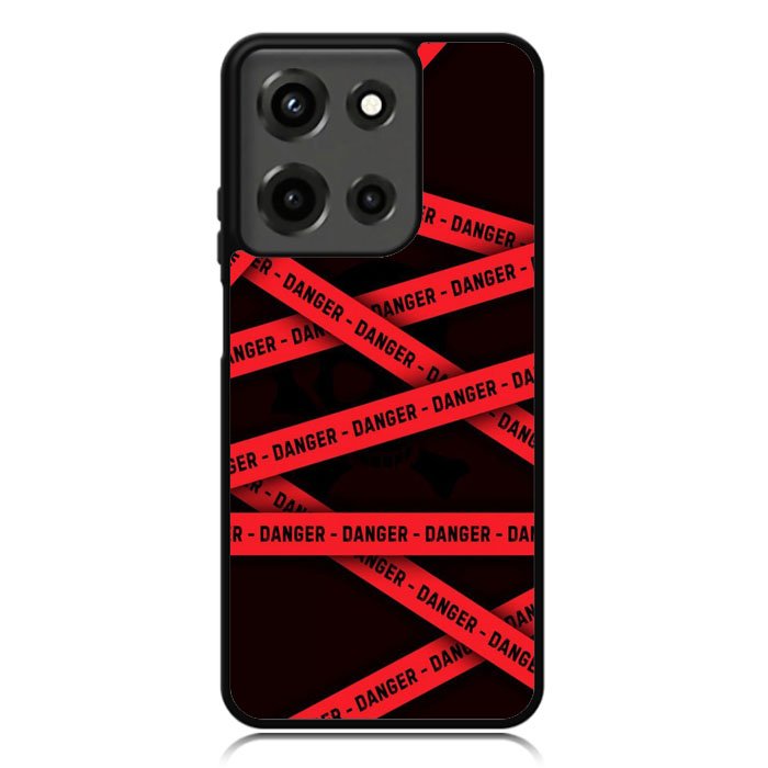 Red Danger Tape Motorola Moto G 5G 2025 Case OV9533
