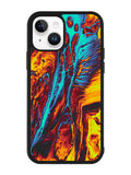 Orange And Blue Fluid iPhone 15 Plus Case OV9586