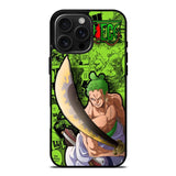 one piece roronoa zoro iPhone 16 Pro Case OV9012
