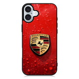 Porsche Logo Red iPhone 16 Plus Case QC1035
