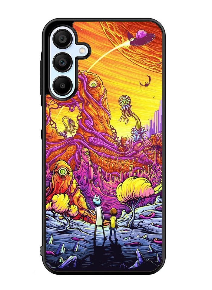 Rick And Morty World Full Colour Samsung Galaxy A35 5G Case OV1044