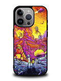 Rick And Morty World Full Colour iPhone 14 Pro Max Case QC1044