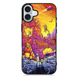 Rick And Morty World Full Colour iPhone 16 Case QC1044