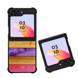 colorful wood FLX0502 Samsung Galaxy Z Flip 5 , Z Flip 4 , Z Flip 3 , Z Fold 5 , Z Fold 4 , Z Fold 3 5G Case