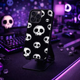 Retro Pixel Skull Art Pattern Case Cover Protective for iPhone, Samsung & Google Pixel HE0001