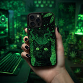 Psychedelic Cat Trippy Illustration Art Case Cover Protective for iPhone, Samsung & Google Pixel HE0011