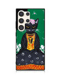 Frida Catlo Floral Black Cat Samsung Galaxy S24 Ultra 5G Case OV1215