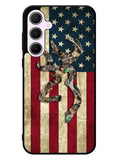 Browning Deer Real Tree Camo USA Flag Samsung Galaxy A55 5G Case