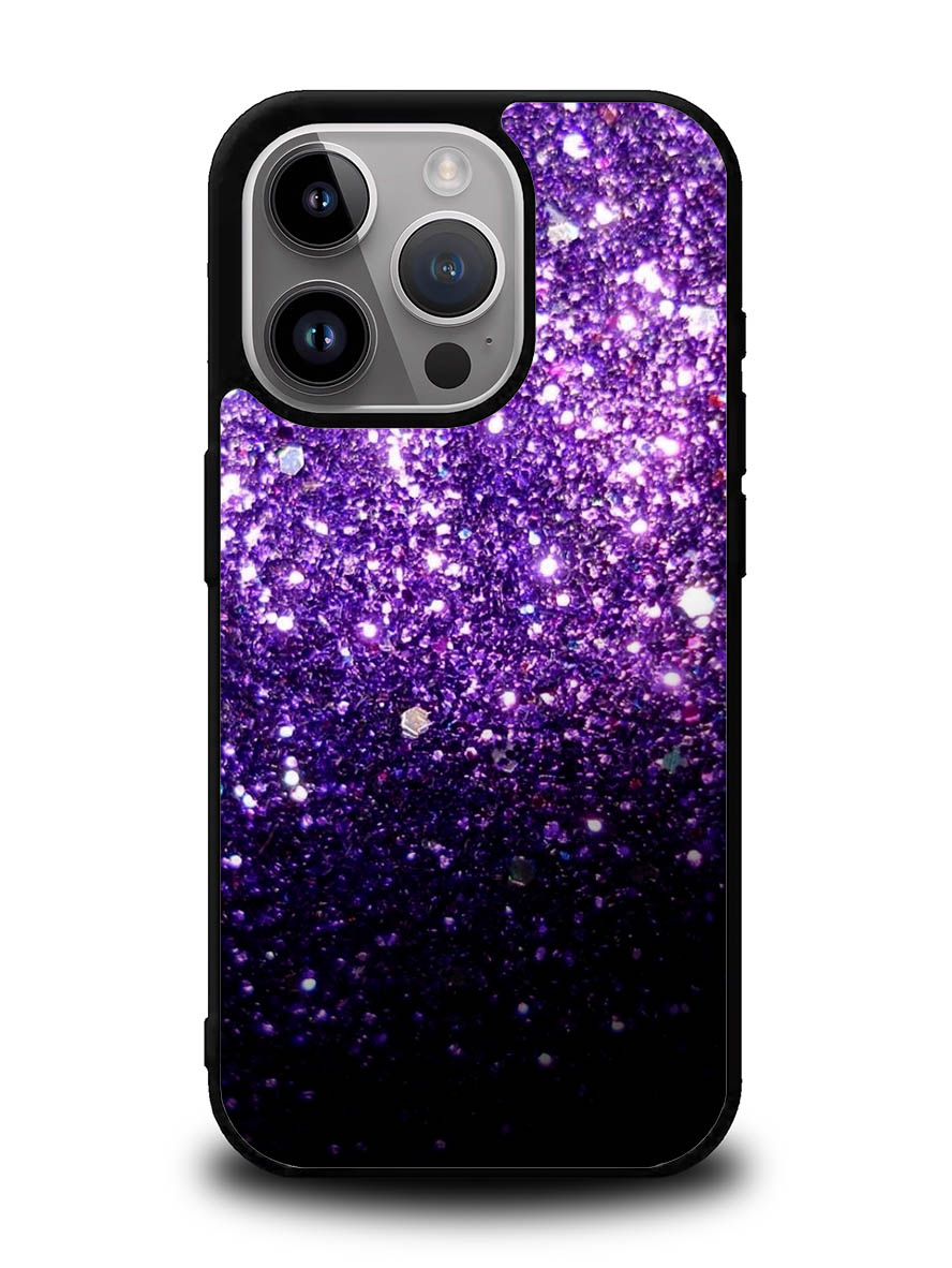 Purple Sparkling Glitter iPhone 16 Pro Case