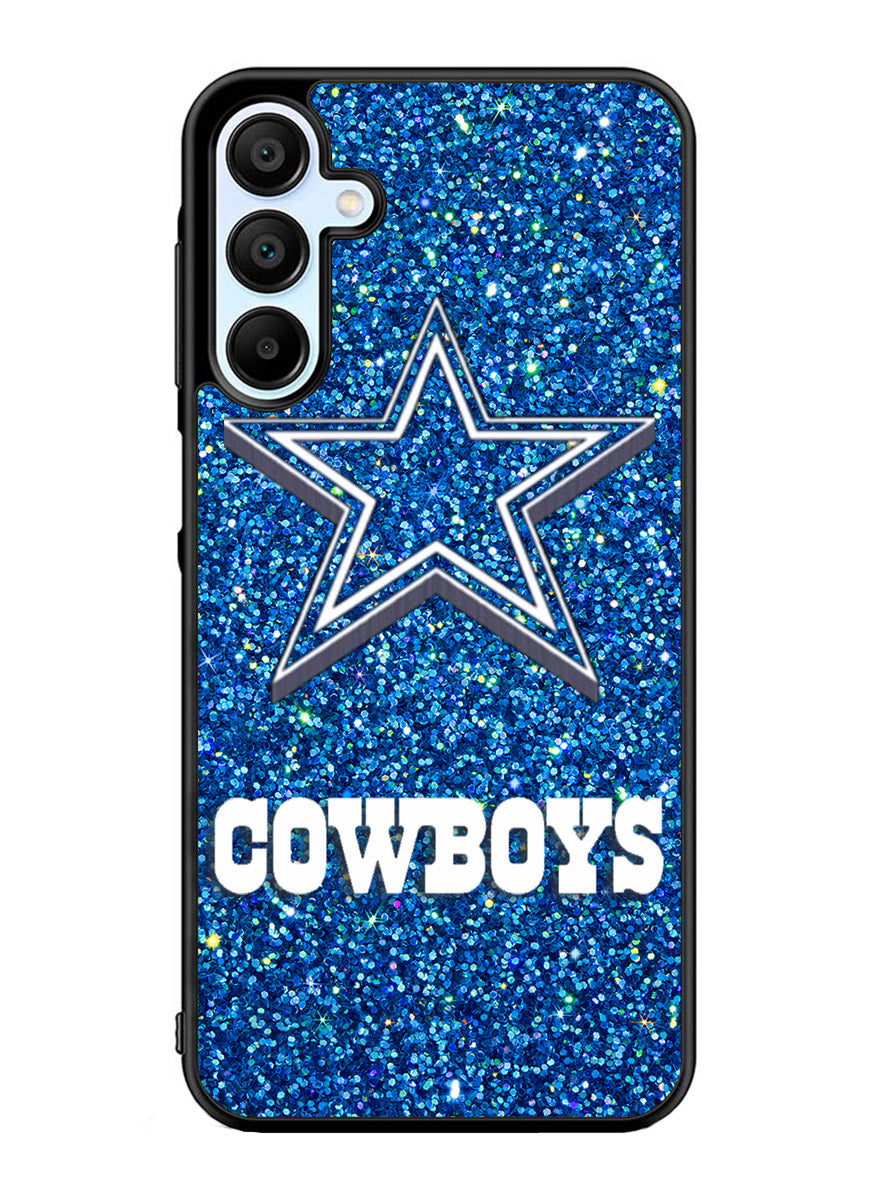 Dallas Cowboys Sparkling Glitter Samsung Galaxy A25 5G Case