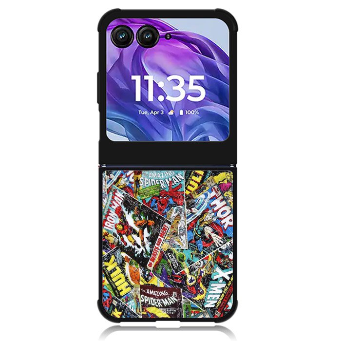 Marvel Comics Cover Motorola Moto Razr Plus 2024 , Moto Razr+ 2024 Case