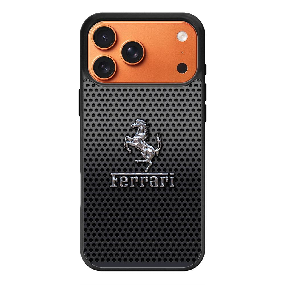 Ferrari Chrome Logo iPhone 17 Pro Case QC1286