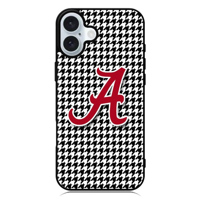 Alabama Houndstooth Crimson Tide iPhone 16 Plus Case