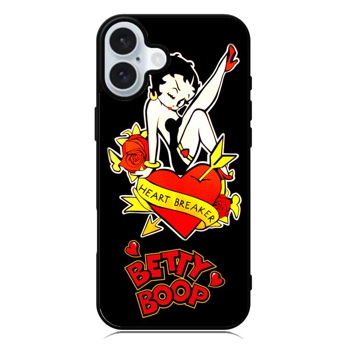 Betty Boop Heart Breaker iPhone 16 Case QC1333