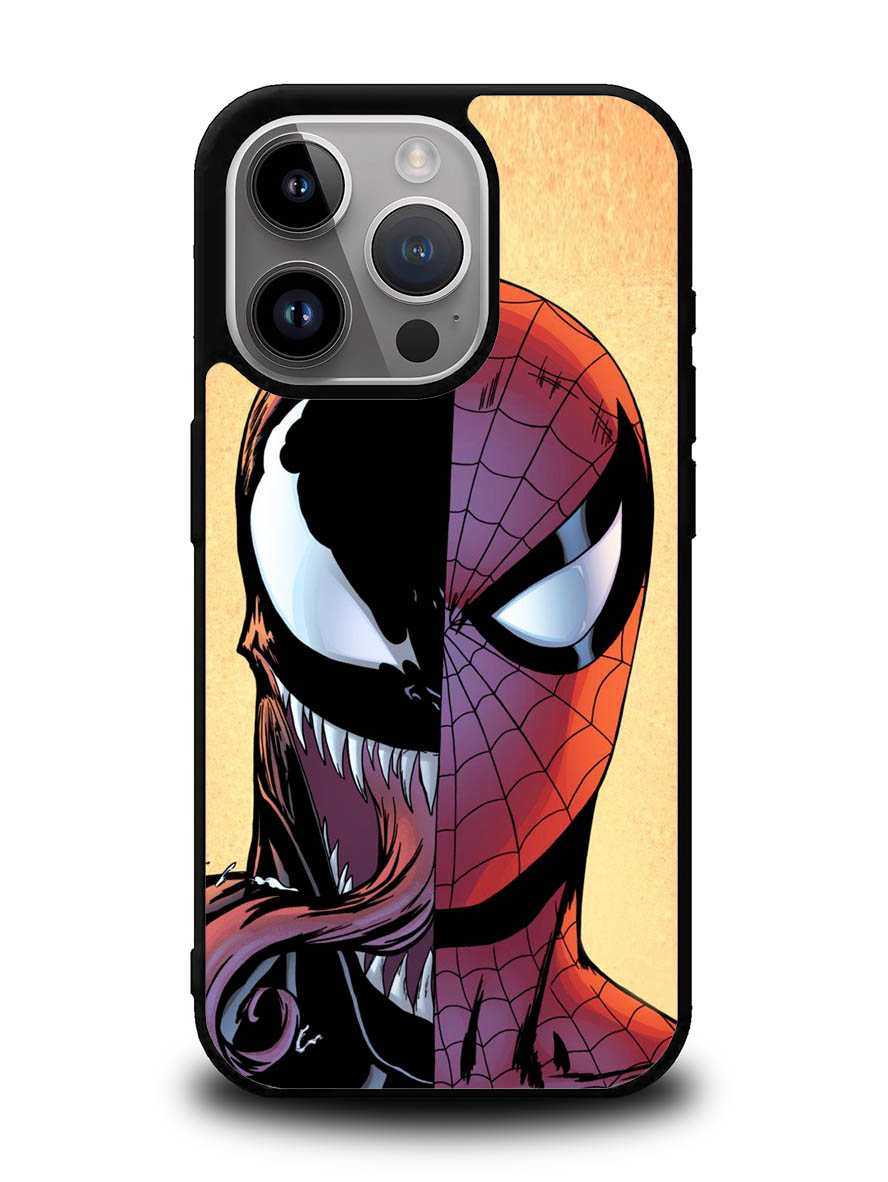 Venom Vs Spiderman Face iPhone 14 Pro Case QC1358