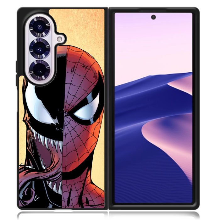 Venom Vs Spiderman Face Samsung Galaxy Z Fold 7 Case OV1358