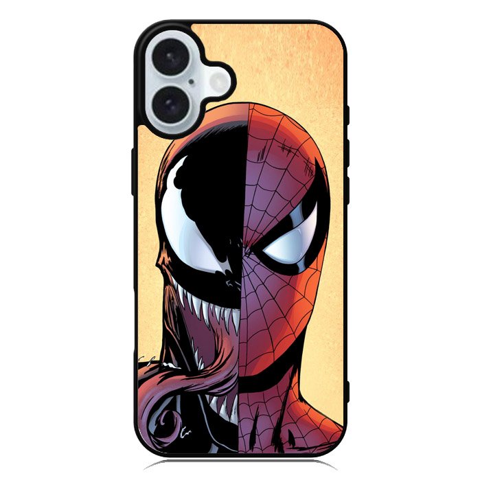 Venom Vs Spiderman Face iPhone 16 Plus Case QC1358