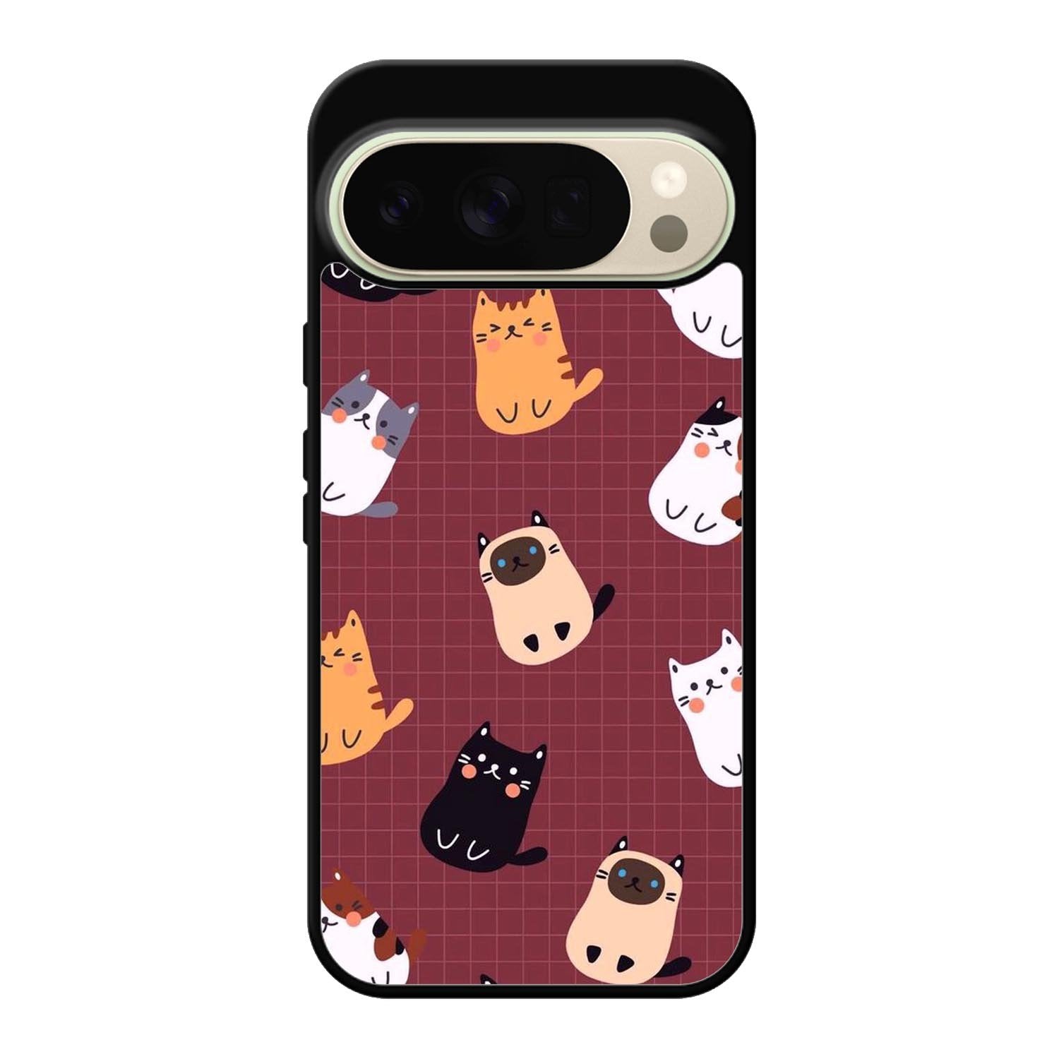 Cat Pattern Wallpaper Google Pixel 10 Pro XL Case QC1436