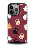 Cat Pattern Wallpaper iPhone 14 Pro Case QC1436