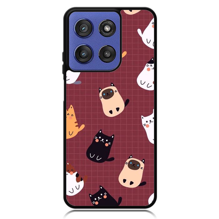 Cat Pattern Wallpaper Motorola Moto G Stylus 5G 2025 Case OV1436